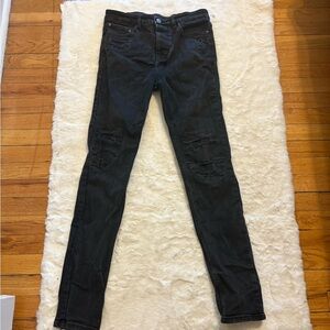 Ksubi Black Distressed Skinny Jeans